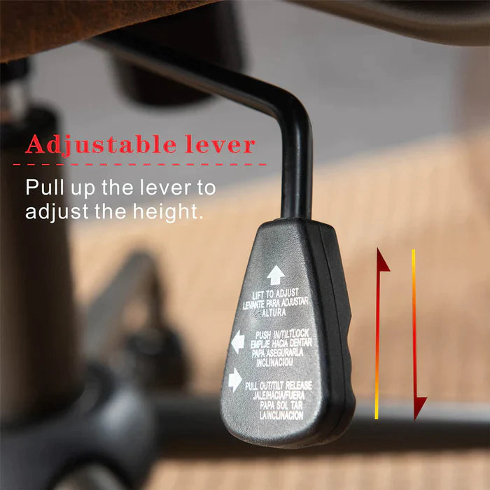 ALTRIGUS Office Chair Suede Fabric for Executive and Home Office Ergonomic Chair-Light Brown