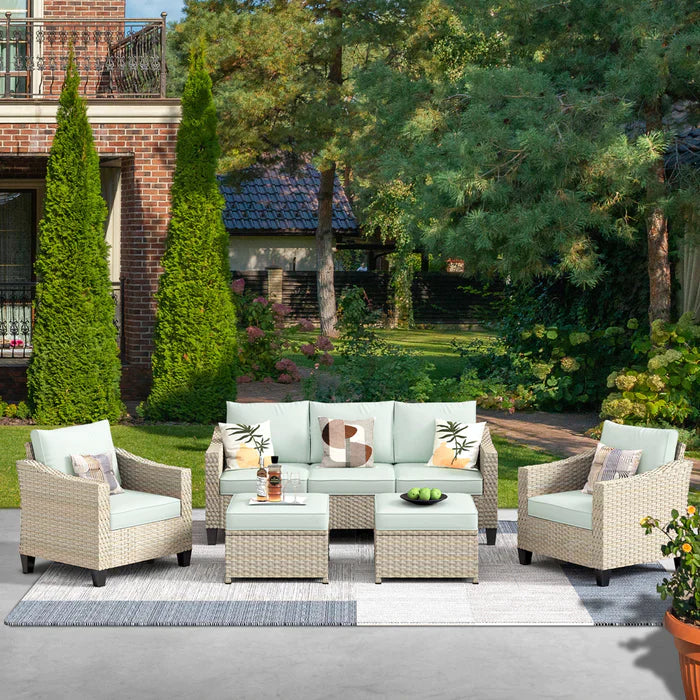 ALTRIGUS Athena Series Outdoor Patio Furniture Set 5-Piece with Cushions All Weather Wicker