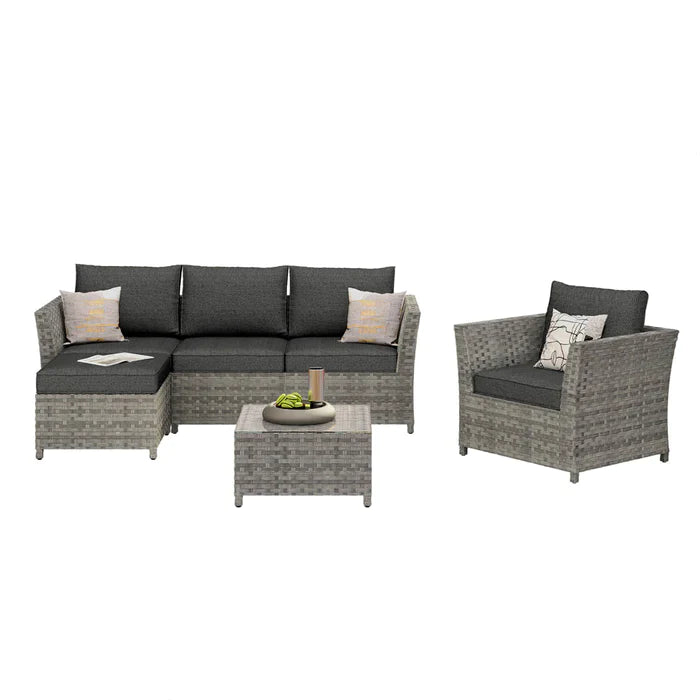 ALTRIGUS Patio Furniture Set New Rimaru 6-Piece with 2 Pillows, No Assembly Required