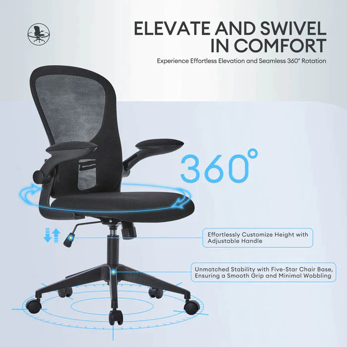 ALTRIGUS Ergonomic Office Chair, Mesh Desk Chair With Silent Wheels, Smooth&Durable Gaming Chair For Home,Living Room