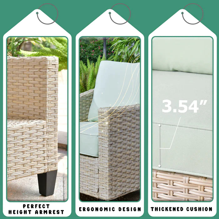 ALTRIGUS Athena Series Outdoor Patio Furniture Set 5-Piece with Cushions All Weather Wicker