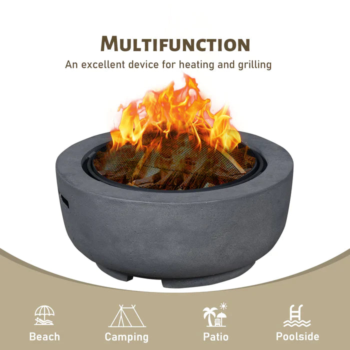 ALTRIGUS Athena Series Outdoor Patio Furniture Set with Fire Pit 3-Piece