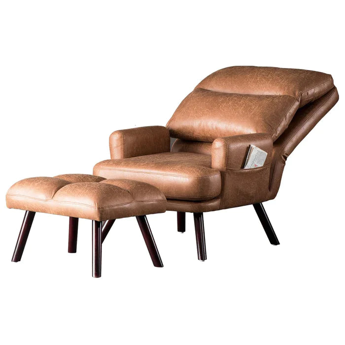 ALTRIGUS Living Room Accent Chair with Ottoman, multi angle adjustment