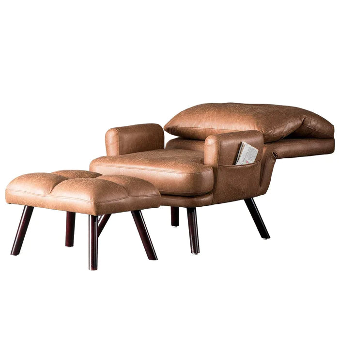 ALTRIGUS Living Room Accent Chair with Ottoman, multi angle adjustment