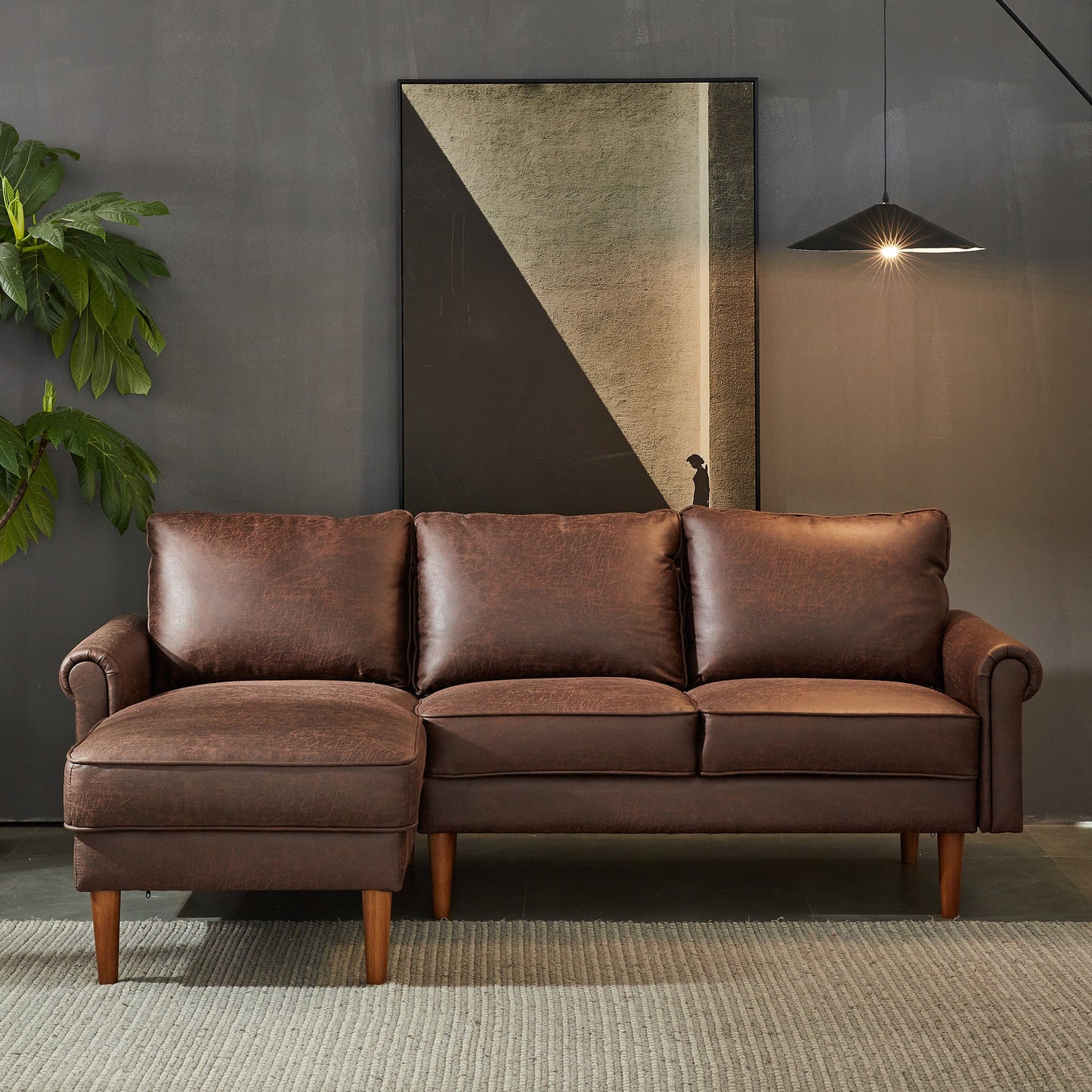 ALTRIGUS 82 Inch Sofa Couch With Extra Deep Seats3 Seat Sofa For Living Room,Dorm,Office,Apartment